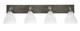 Toltec Lighting - 1774-GPDW-4761 - Four Light Bathroom Lighting - Oxbridge - Graphite & Painted Distressed Wood-look