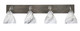Toltec Lighting - 1774-GPDW-4769 - Four Light Bath Bar - Oxbridge - Graphite & Painted Distressed Wood-look Metal