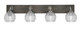 Toltec Lighting - 1774-GPDW-5110 - Four Light Bathroom Lighting - Oxbridge - Graphite & Painted Distressed Wood-look