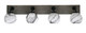 Toltec Lighting - 1774-MBDW-4109 - Four Light Bath Bar - Oxbridge - Matte Black & Painted Distressed Wood-look Metal