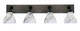 Toltec Lighting - 1774-MBDW-4769 - Four Light Bathroom Lighting - Oxbridge - Matte Black & Painted Distressed Wood-look
