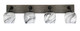 Toltec Lighting - 1774-MBDW-4819 - Four Light Bathroom Lighting - Oxbridge - Matte Black & Painted Distressed Wood-look