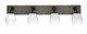Toltec Lighting - 1774-MBDW-615 - Four Light Bathroom Lighting - Oxbridge - Matte Black & Painted Distressed Wood-look
