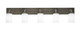 Toltec Lighting - 1775-GPDW-310 - Five Light Bath Bar - Oxbridge - Graphite & Painted Distressed Wood-look Metal