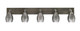 Toltec Lighting - 1775-GPDW-426-GP - Five Light Bath Bar - Oxbridge - Graphite & Painted Distressed Wood-look Metal