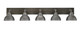Toltec Lighting - 1775-GPDW-427-GP - Five Light Bath Bar - Oxbridge - Graphite & Painted Distressed Wood-look Metal