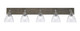 Toltec Lighting - 1775-GPDW-4760 - Five Light Bathroom Lighting - Oxbridge - Graphite & Painted Distressed Wood-look
