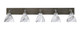 Toltec Lighting - 1775-GPDW-4769 - Five Light Bath Bar - Oxbridge - Graphite & Painted Distressed Wood-look Metal