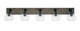 Toltec Lighting - 1775-MBDW-4100 - Five Light Bath Bar - Oxbridge - Matte Black & Painted Distressed Wood-look Metal