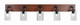 Toltec Lighting - 1775-MBWG-3002 - Five Light Bath Bar - Oxbridge - Matte Black & Painted Wood-look Metal