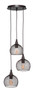 Toltec Lighting - 1818-BRZ-1802-AT14 - Three Light Cluster Pendalier - Plexus - Bronze