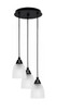 Toltec Lighting - 1818-MB-500 - Three Light Pendalier - Array - Brushed Nickel