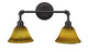 Toltec Lighting - 182-DG-454 - Two Light Bath Bar - Vintage - Dark Granite