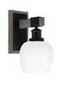 Toltec Lighting - 1841-MBDW-4811 - One Light Wall Sconce - Tacoma - Matte Black & Painted Distressed Wood-look Metal Toltec Lighting - 1841-MBDW-4811 - One Light Wall Sconce - Tacoma - Matte Black & Painted Distressed Wood-look Metal