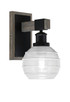 Toltec Lighting - 1841-MBDW-5110 - One Light Wall Sconce - Tacoma - Matte Black & Painted Distressed Wood-look Metal Toltec Lighting - 1841-MBDW-5110 - One Light Wall Sconce - Tacoma - Matte Black & Painted Distressed Wood-look Metal