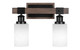 Toltec Lighting - 1842-MBDW-310 - Two Light Bathroom Lighting - Tacoma - Matte Black & Painted Distressed Wood-look
