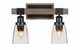 Toltec Lighting - 1842-MBDW-461 - Two Light Bathroom Lighting - Tacoma - Matte Black & Painted Distressed Wood-look