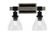 Toltec Lighting - 1842-MBDW-4760 - Two Light Bath Bar - Tacoma - Matte Black & Painted Distressed Wood-look Metal Toltec Lighting - 1842-MBDW-4760 - Two Light Bath Bar - Tacoma - Matte Black & Painted Distressed Wood-look Metal