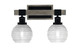 Toltec Lighting - 1842-MBDW-5110 - Two Light Bath Bar - Tacoma - Matte Black & Painted Distressed Wood-look Metal Toltec Lighting - 1842-MBDW-5110 - Two Light Bath Bar - Tacoma - Matte Black & Painted Distressed Wood-look Metal
