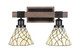 Toltec Lighting - 1842-MBDW-9115 - Two Light Bathroom Lighting - Tacoma - Matte Black & Painted Distressed Wood-look