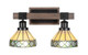 Toltec Lighting - 1842-MBDW-9405 - Two Light Bath Bar - Tacoma - Matte Black & Painted Distressed Wood-look Metal