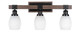 Toltec Lighting - 1843-MBDW-4021 - Three Light Bathroom Lighting - Tacoma - Matte Black & Painted Distressed Wood-look