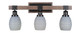 Toltec Lighting - 1843-MBDW-4022 - Three Light Bath Bar - Tacoma - Matte Black & Painted Distressed Wood-look Metal