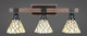 Toltec Lighting - 1843-MBDW-9115 - Three Light Bath Bar - Tacoma - Matte Black & Painted Distressed Wood-look Metal
