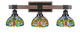 Toltec Lighting - 1843-MBDW-9905 - Three Light Bath Bar - Tacoma - Matte Black & Painted Distressed Wood-look Metal