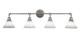 Toltec Lighting - 184-AS-312 - Four Light Bath Bar - Vintage - Aged Silver
