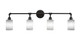Toltec Lighting - 184-DG-300 - Four Light Bath Bar - Vintage - Dark Granite