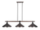 Toltec Lighting - 1863-MBDW-424-GP - Three Light Billiard/Island - Tacoma - Matte Black & Painted Distressed Wood-look