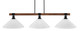 Toltec Lighting - 1863-MBWG-2161 - Three Light Bar - Tacoma - Matte Black & Painted Wood-look Metal