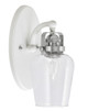 Toltec Lighting - 1931-WHBN-210 - One Light Wall Sconce - Easton - White & Brushed Nickel