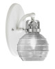 Toltec Lighting - 1931-WHBN-5110 - One Light Wall Sconce - Easton - White & Brushed Nickel