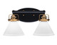 Toltec Lighting - 1932-MBBR-312 - Two Light Bath Bar - Easton - Matte Black & Brass