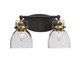 Toltec Lighting - 1932-MBBR-4110 - Two Light Bath Bar - Easton - Matte Black & Brass