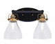 Toltec Lighting - 1932-MBBR-4760 - Two Light Bath Bar - Easton - Matte Black & Brass