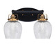 Toltec Lighting - 1932-MBBR-4812 - Two Light Bath Bar - Easton - Matte Black & Brass