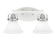 Toltec Lighting - 1932-WHBN-311 - Two Light Bath Bar - Easton - White & Brushed Nickel