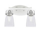 Toltec Lighting - 1932-WHBN-461 - Two Light Bath Bar - Easton - White & Brushed Nickel
