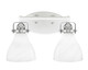 Toltec Lighting - 1932-WHBN-4761 - Two Light Bath Bar - Easton - White & Brushed Nickel