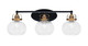 Toltec Lighting - 1933-MBBR-202 - Three Light Bath Bar - Easton - Matte Black & Brass