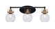 Toltec Lighting - 1933-MBBR-4102 - Three Light Bath Bar - Easton - Matte Black & Brass