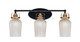 Toltec Lighting - 1933-MBBR-4253 - Three Light Bath Bar - Easton - Matte Black & Brass