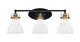 Toltec Lighting - 1933-MBBR-4761 - Three Light Bath Bar - Easton - Matte Black & Brass
