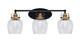 Toltec Lighting - 1933-MBBR-4812 - Three Light Bath Bar - Easton - Matte Black & Brass