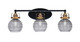 Toltec Lighting - 1933-MBBR-5112 - Three Light Bath Bar - Easton - Matte Black & Brass
