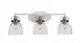 Toltec Lighting - 1933-WHBN-4110 - Three Light Bathroom Lighting - Easton - White & Brushed Nickel