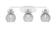 Toltec Lighting - 1933-WHBN-5110 - Three Light Bath Bar - Easton - White & Brushed Nickel